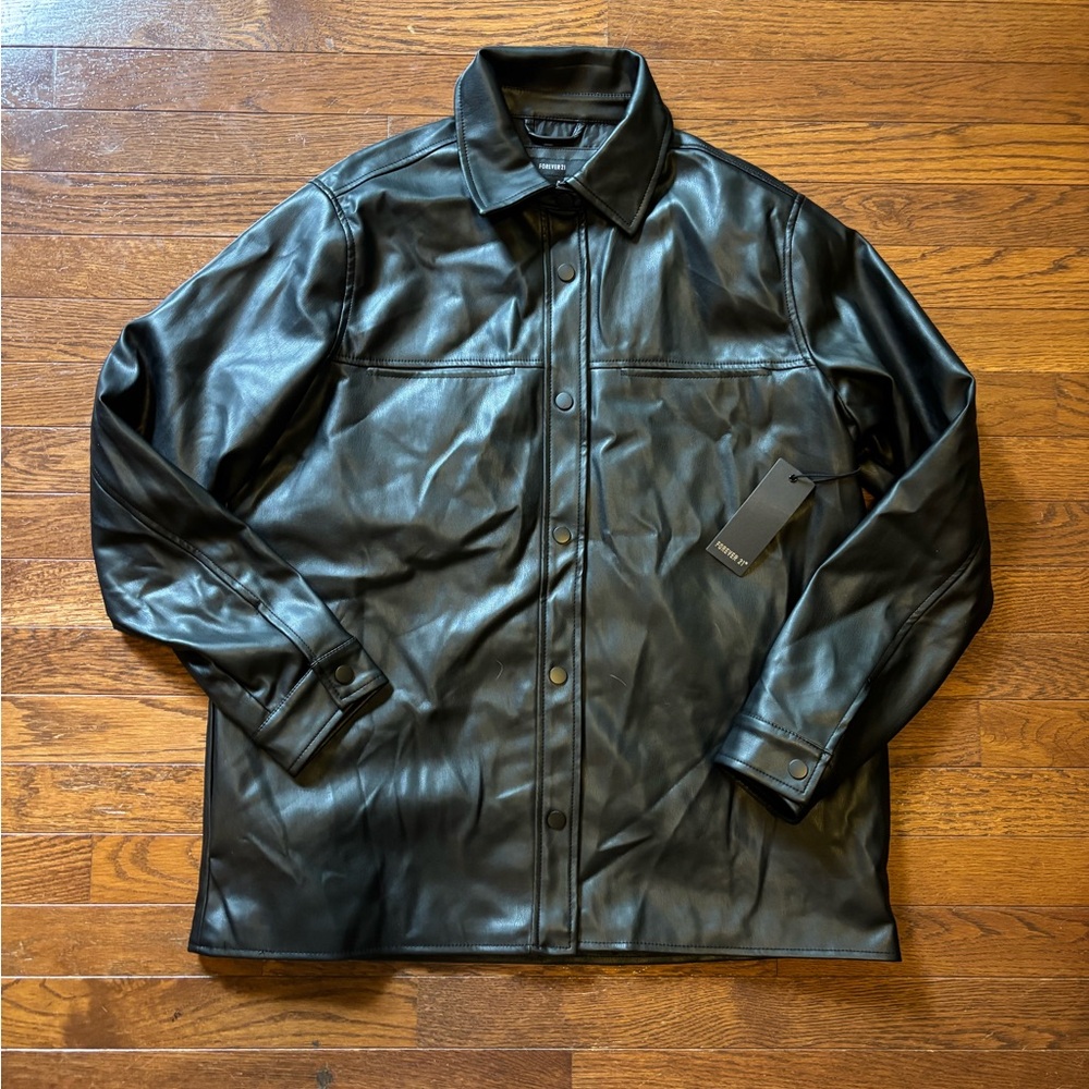 Forever 21 Black Lightweight Leather Jacket